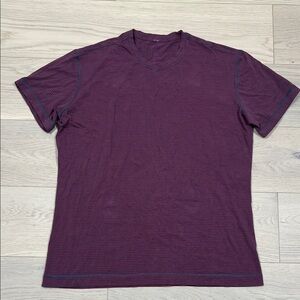 Lululemon Men's Red Striped Shirt